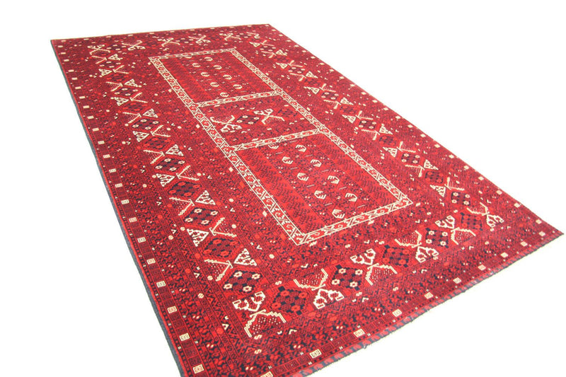 Alfombra afgana - 252 x 166 cm - rojo