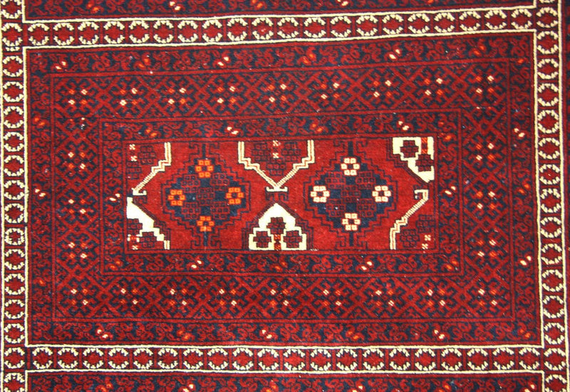 Alfombra afgana - 246 x 163 cm - rojo