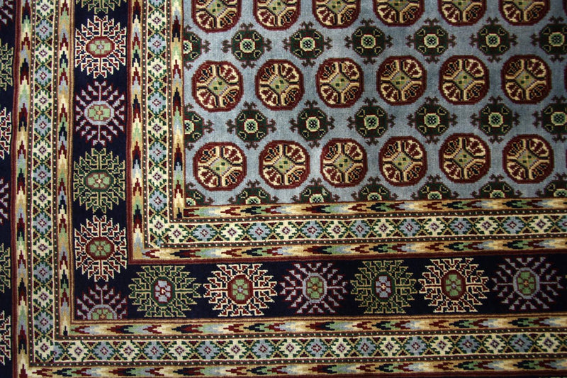 Alfombra afgana - 298 x 199 cm - azul
