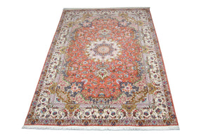 Alfombra Persa - Tabriz - Real - 302 x 202 cm - naranja