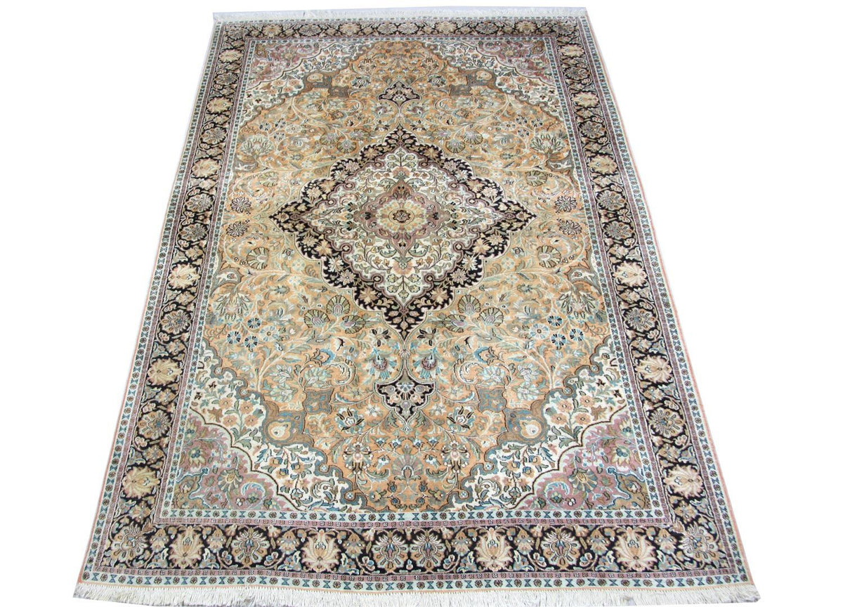 Alfombra de seda - Seda de Cachemira - 290 x 185 cm - azul