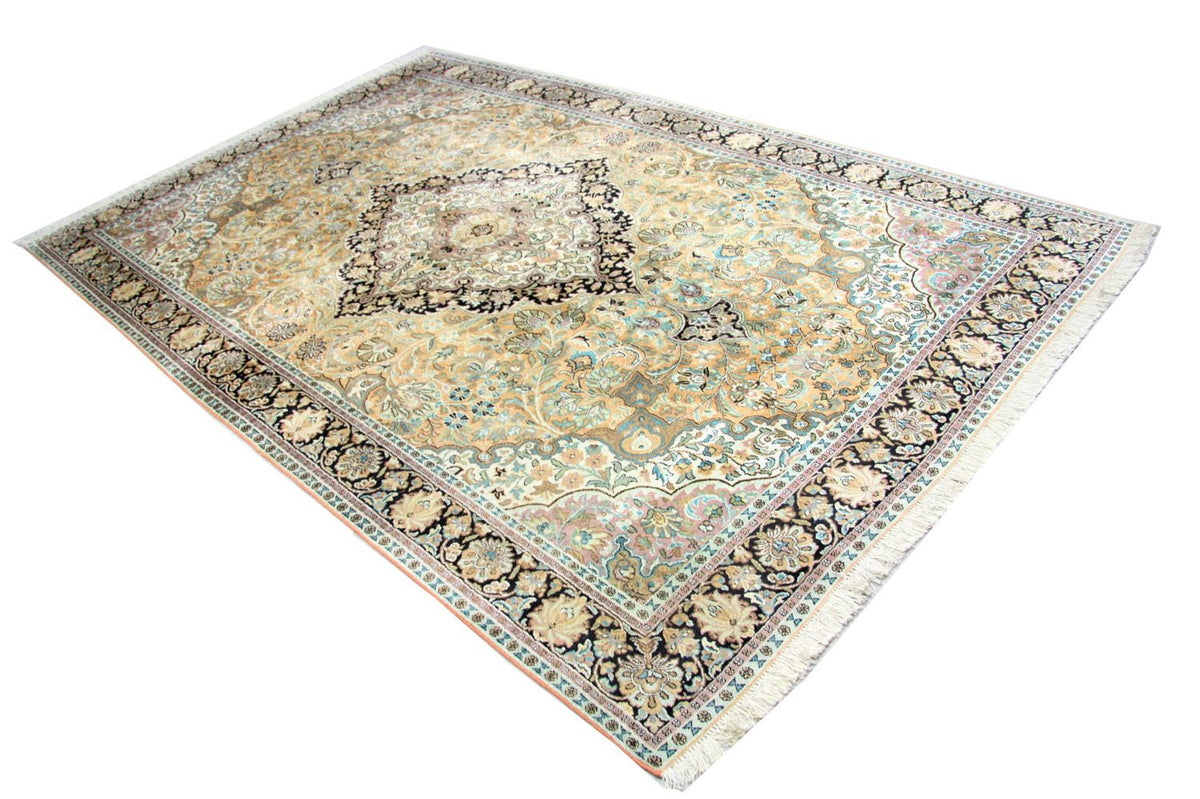 Alfombra de seda - Seda de Cachemira - 290 x 185 cm - azul