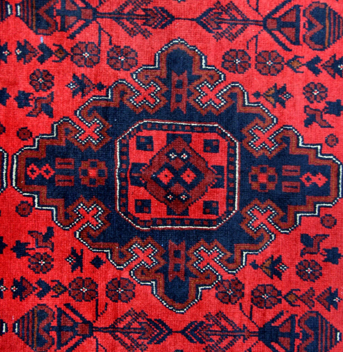 Alfombra afgana - Kunduz - 292 x 197 cm - rojo