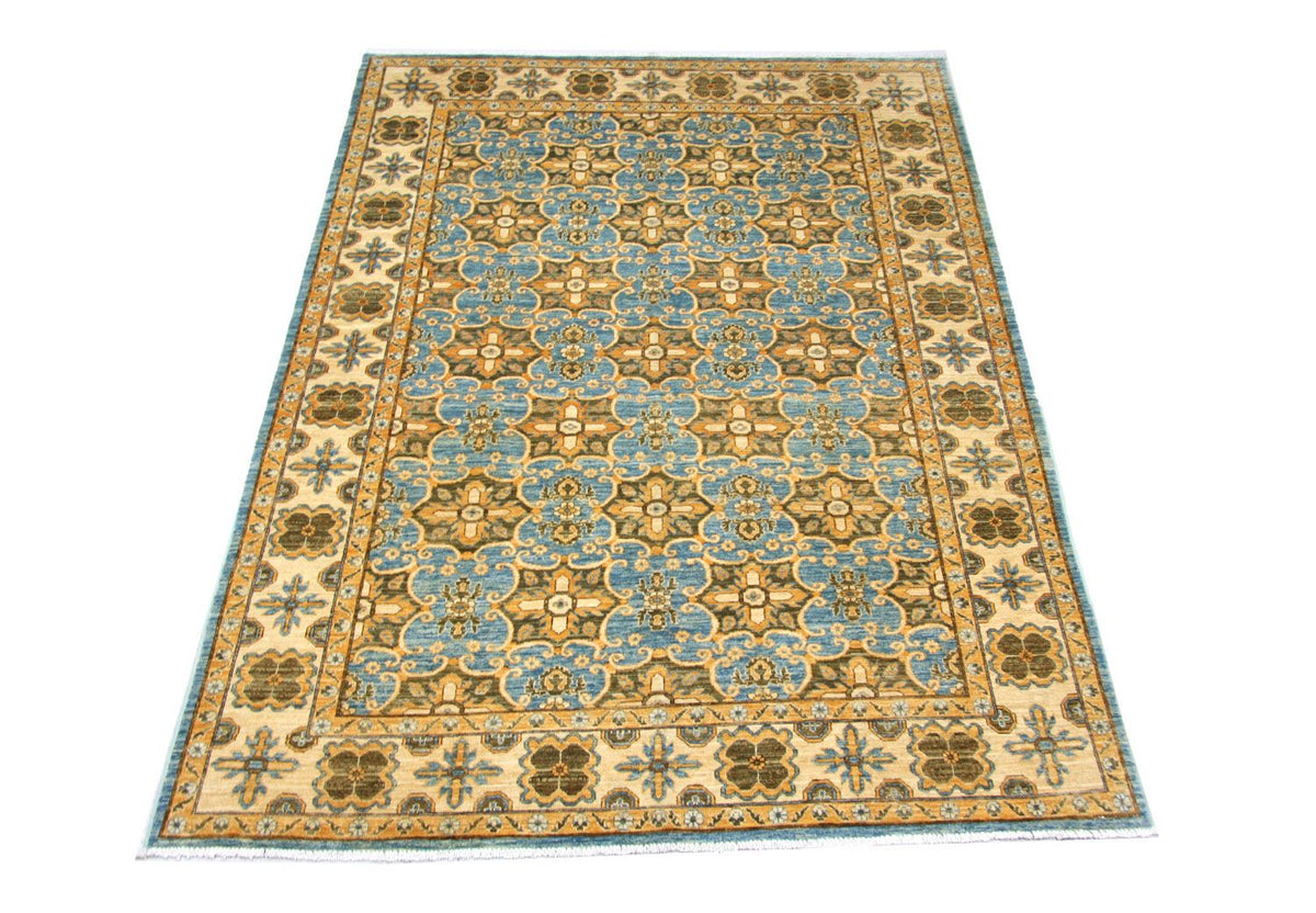 Alfombra Ziegler - Kazak - 255 x 183 cm - azul