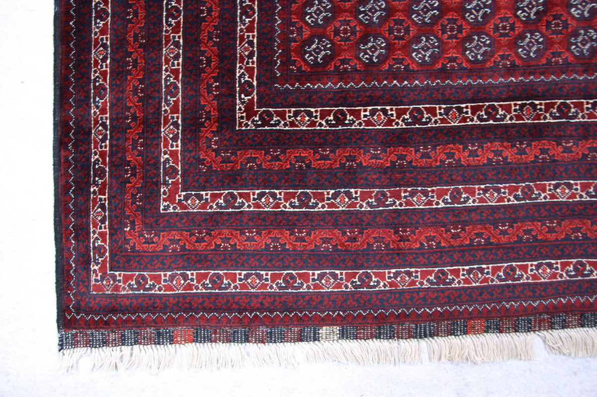 Alfombra afgana - Bukhara - 293 x 196 cm - rojo