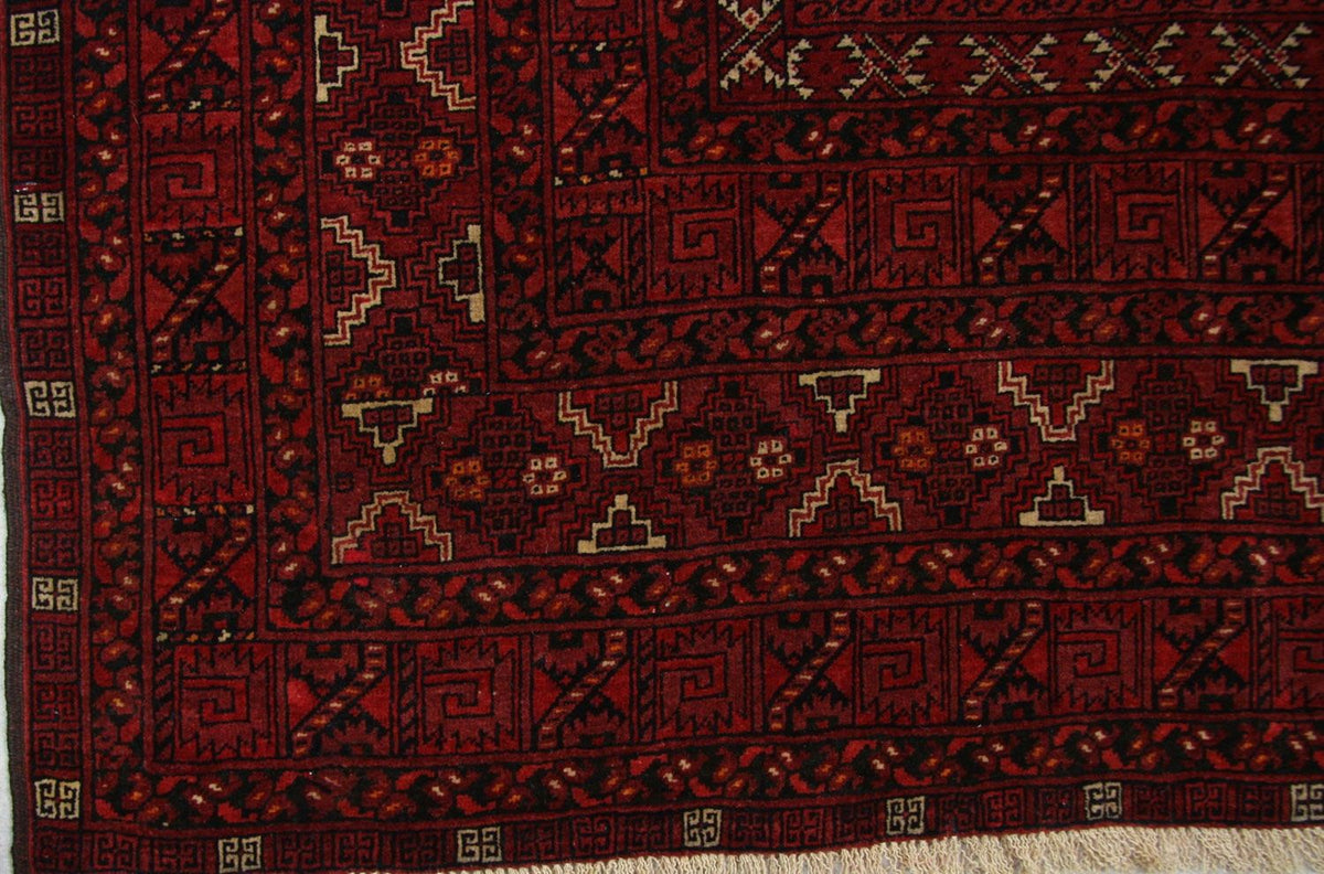 Alfombra afgana - 208 x 150 cm - rojo