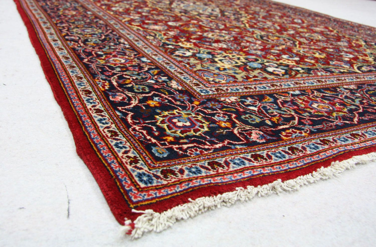 Alfombra persa - Keshan - 205 x 141 cm - rojo