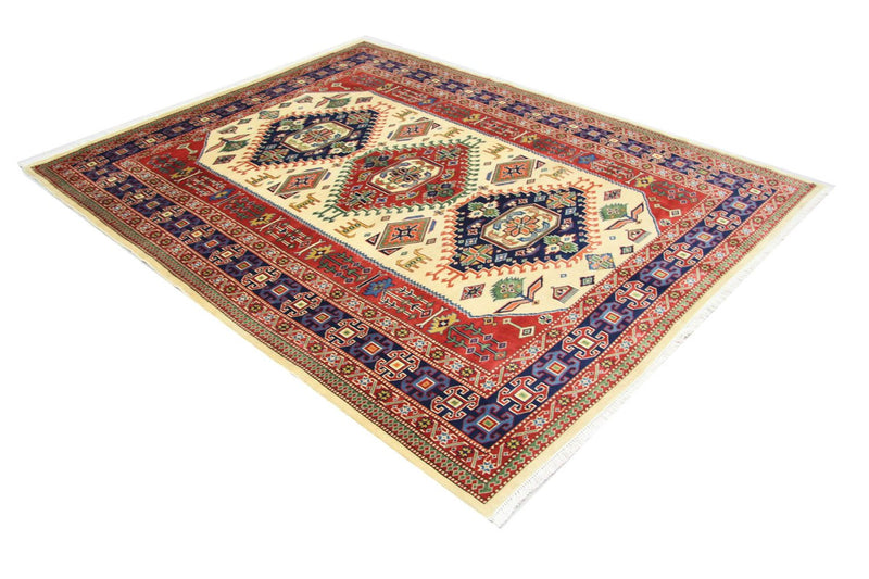 Alfombra afgana - 194 x 146 cm - beige