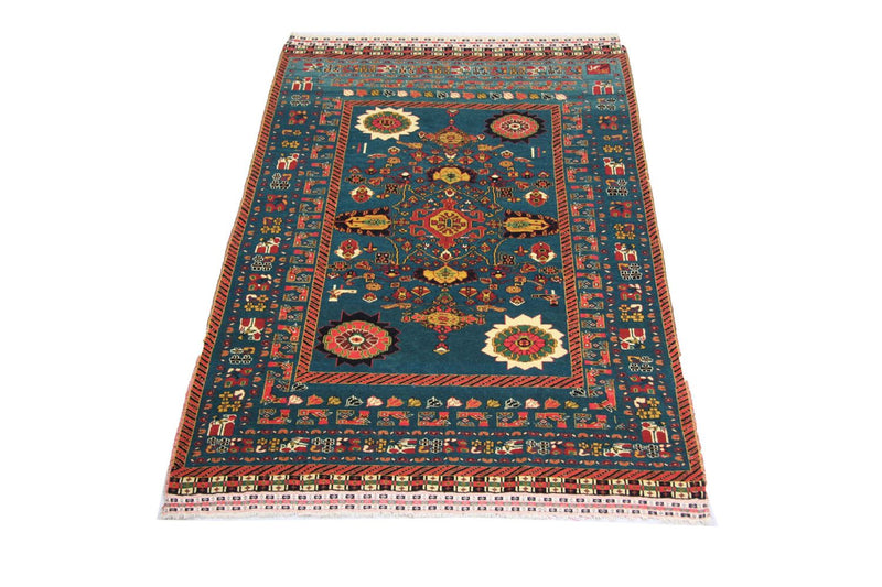 Alfombra afgana - 182 x 123 cm - azul