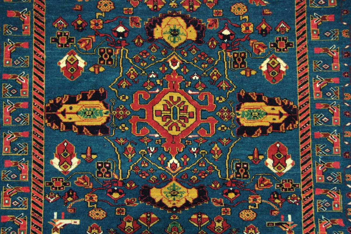 Alfombra afgana - 182 x 123 cm - azul