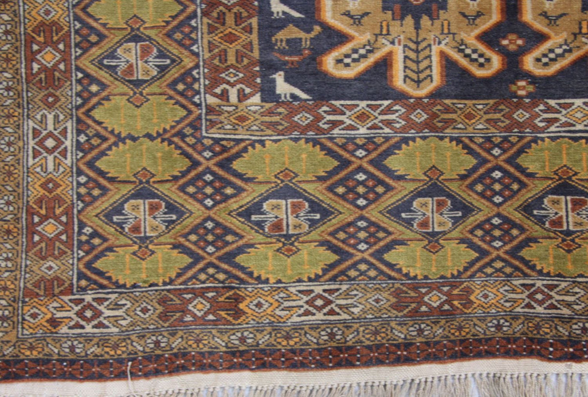 Alfombra afgana - 175 x 108 cm - azul