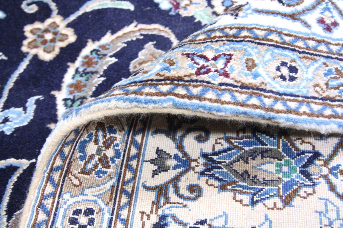 Alfombra persa - Nain - 334 x 245 cm - azul oscuro