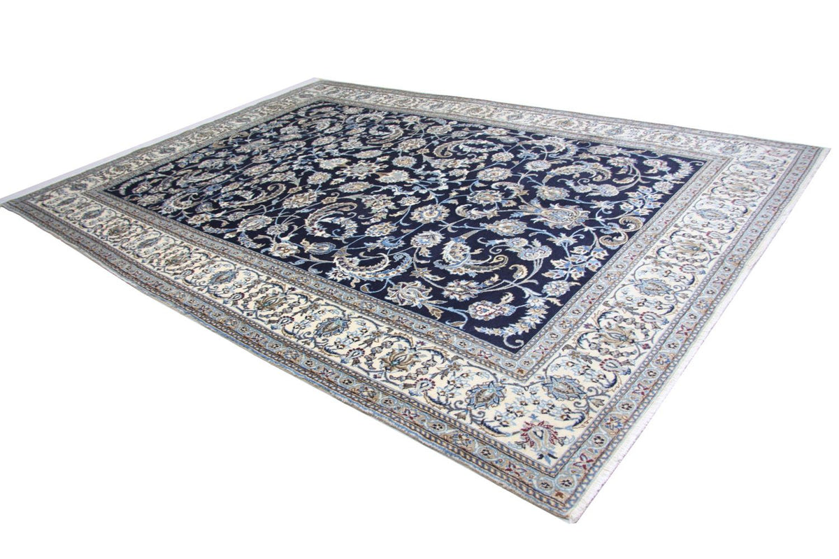 Alfombra persa - Nain - 334 x 245 cm - azul oscuro