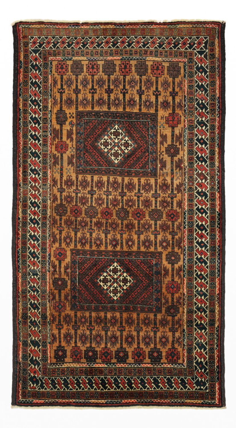 Alfombra de pasillo Alfombra Belutsch - 230 x 120 cm - marrón