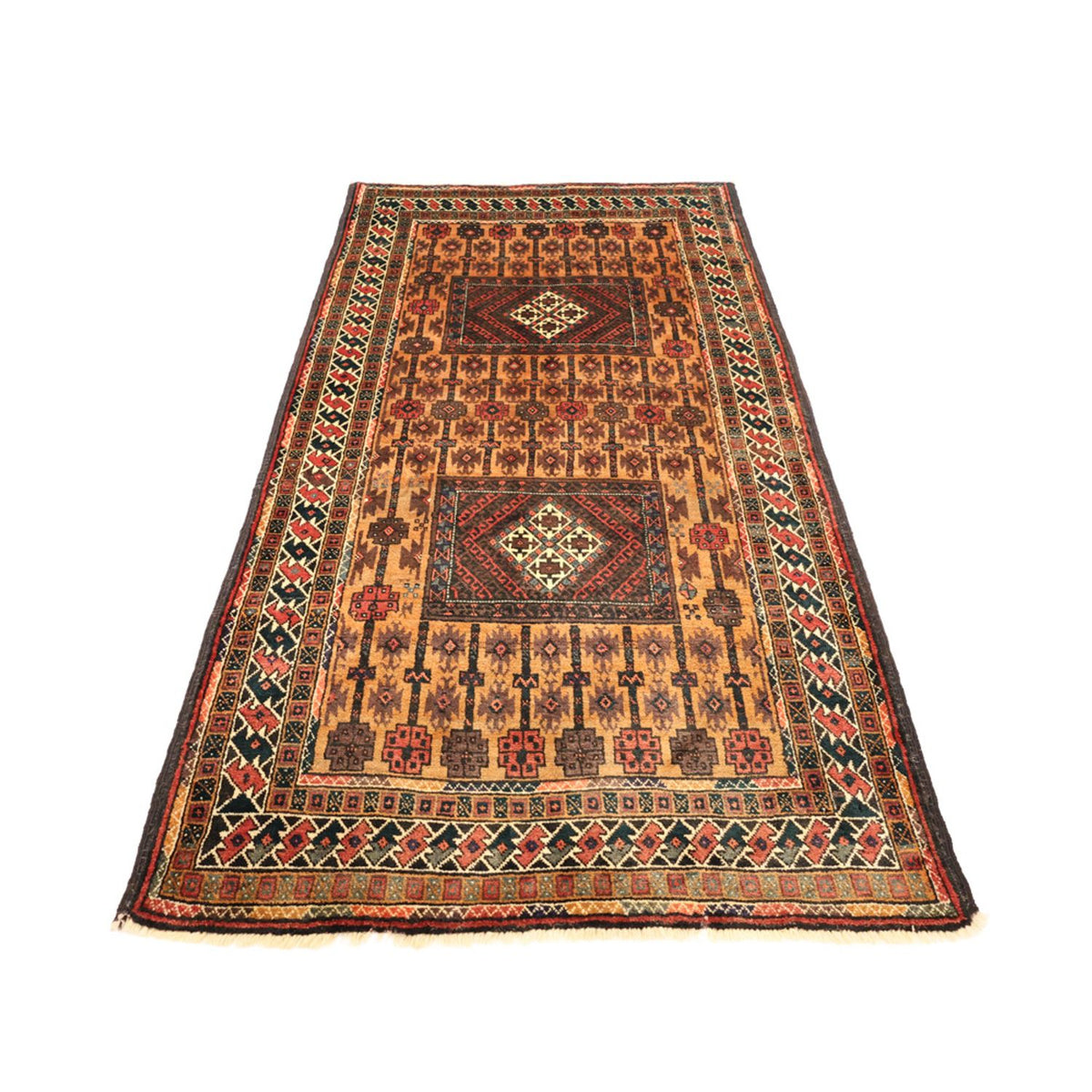 Alfombra de pasillo Alfombra Belutsch - 230 x 120 cm - marrón