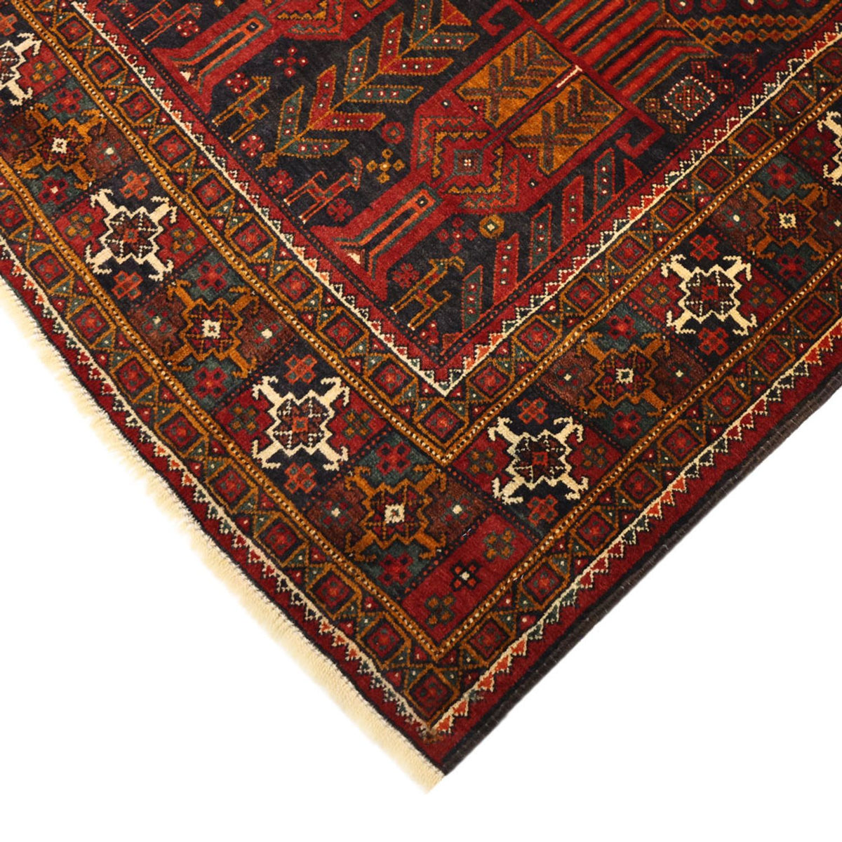 Alfombra de pasillo Alfombra Belutsch - 293 x 108 cm - rojo oscuro