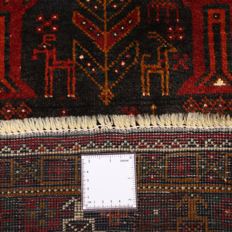 Alfombra de pasillo Alfombra Belutsch - 293 x 108 cm - rojo oscuro