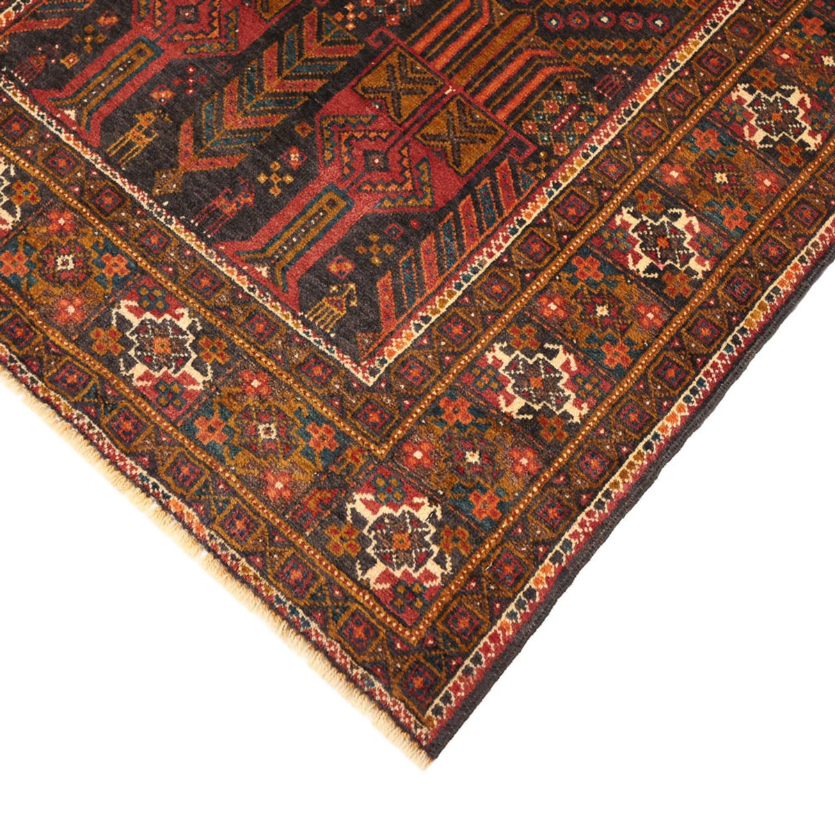 Alfombra de pasillo Alfombra Belutsch - 292 x 103 cm - rojo oscuro