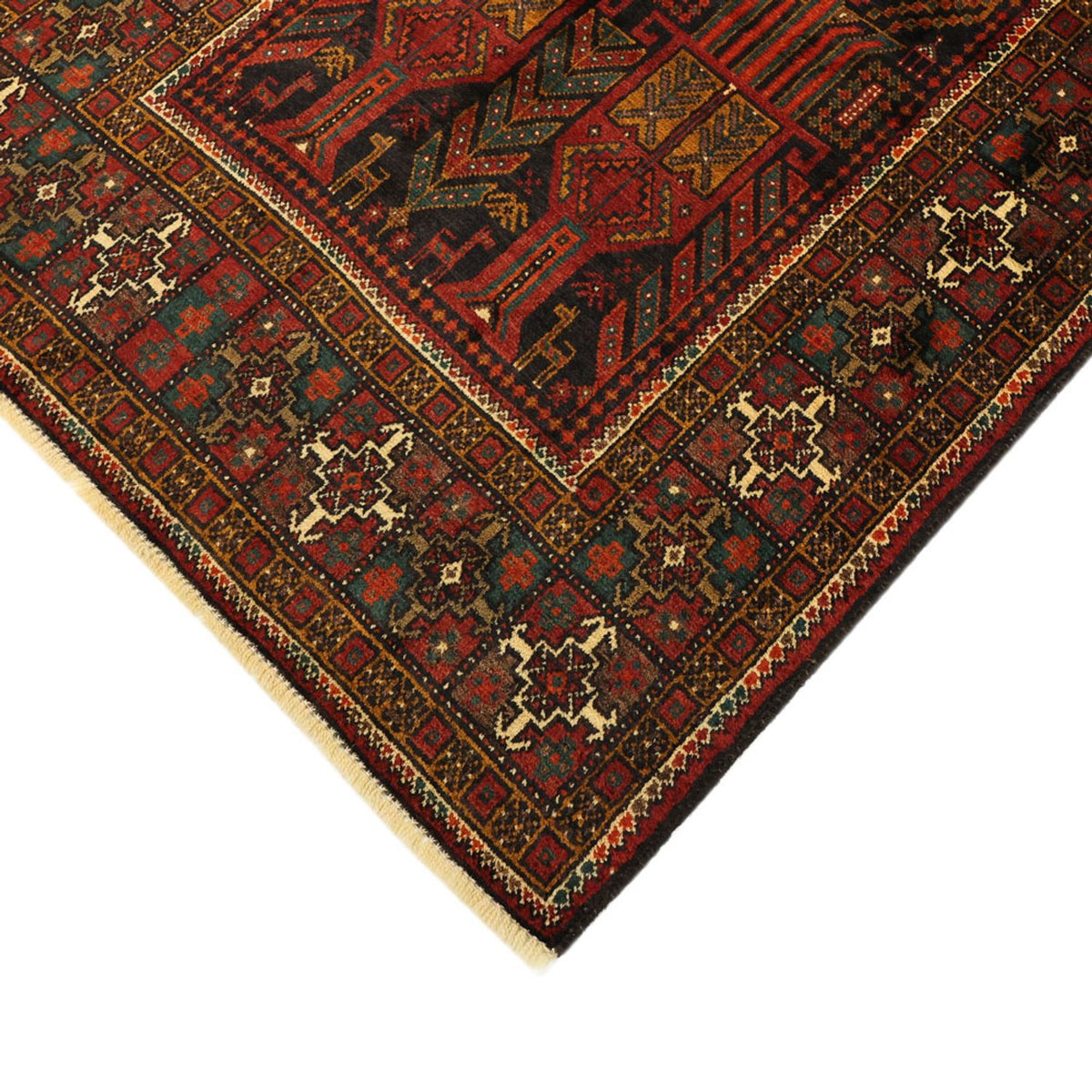 Alfombra de pasillo Alfombra Belutsch - 297 x 107 cm - rojo oscuro