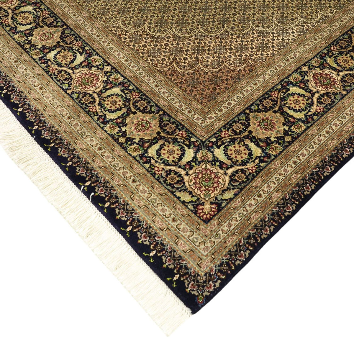 Alfombra Persa - Tabriz - Real - Real - 309 x 199 cm - beige oscuro