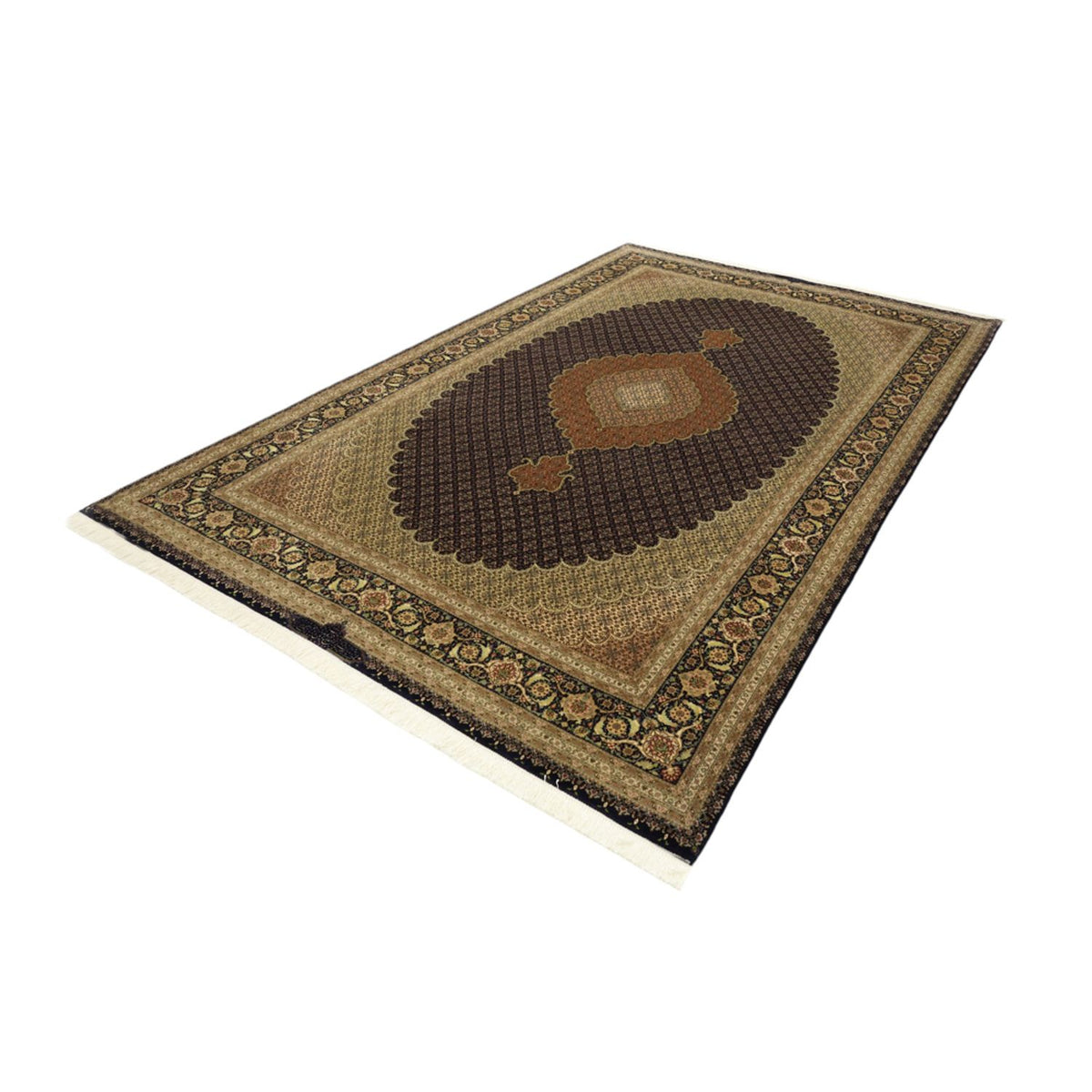 Alfombra Persa - Tabriz - Real - Real - 309 x 199 cm - beige oscuro