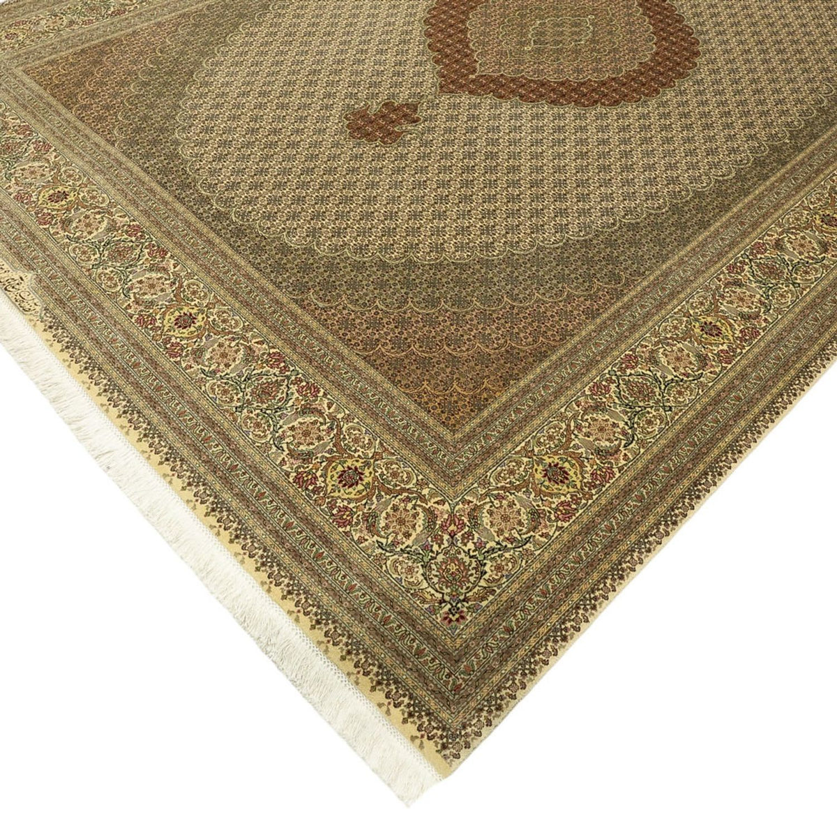 Alfombra Persa - Tabriz - Real - Real - 357 x 248 cm - beige claro