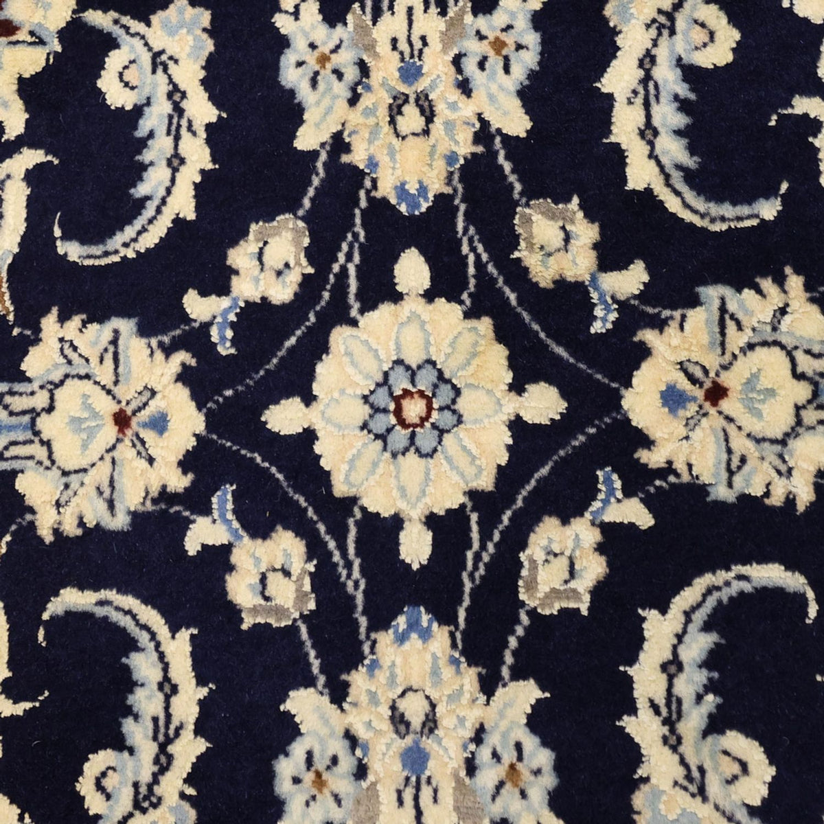 Alfombra Persa - Nain - Real - Real - 114 x 78 cm - azul oscuro