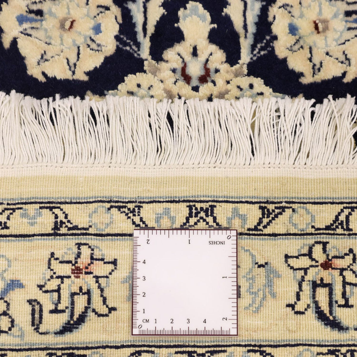 Alfombra Persa - Nain - Real - Real - 114 x 78 cm - azul oscuro