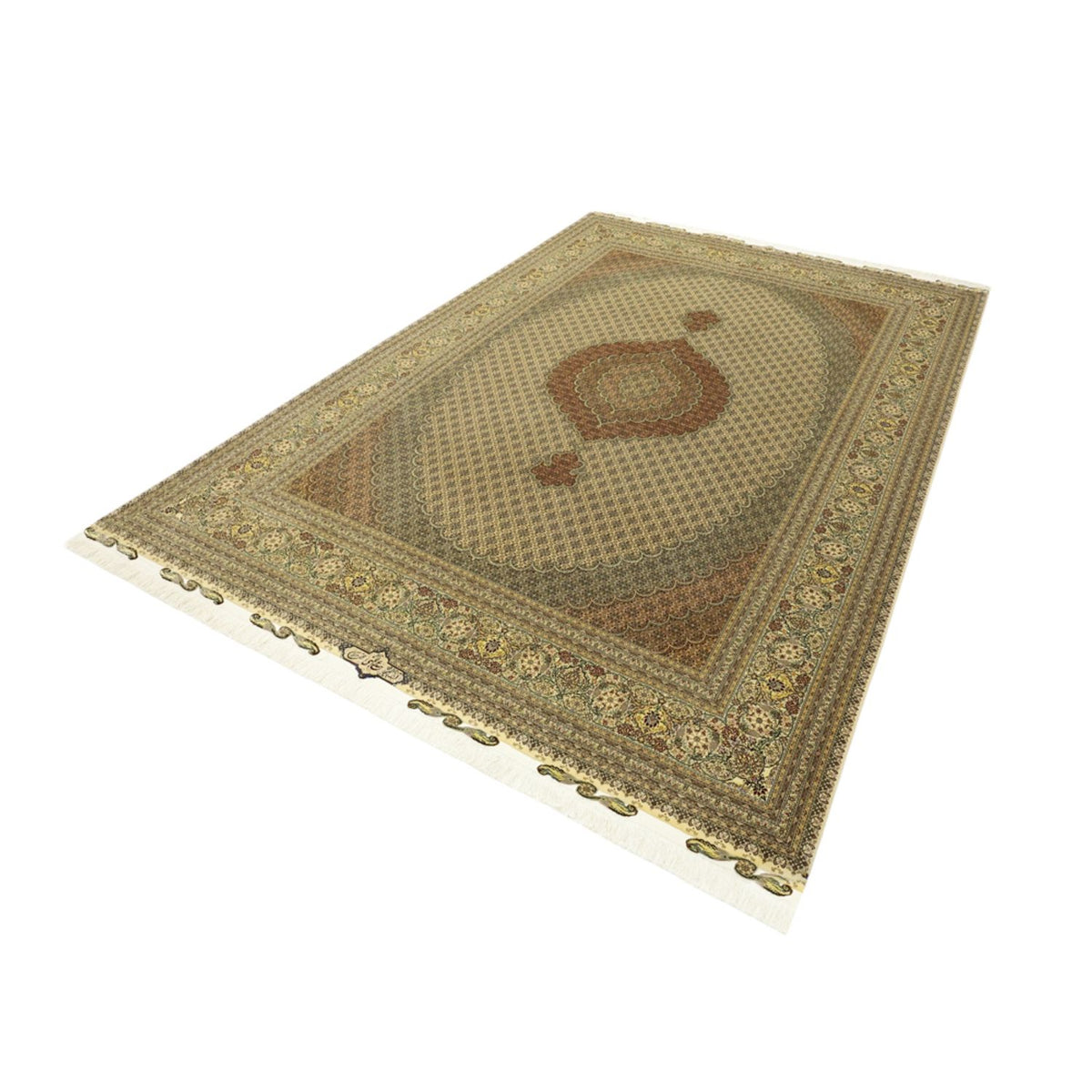 Alfombra Persa - Tabriz - Real - Real - 351 x 250 cm - beige oscuro