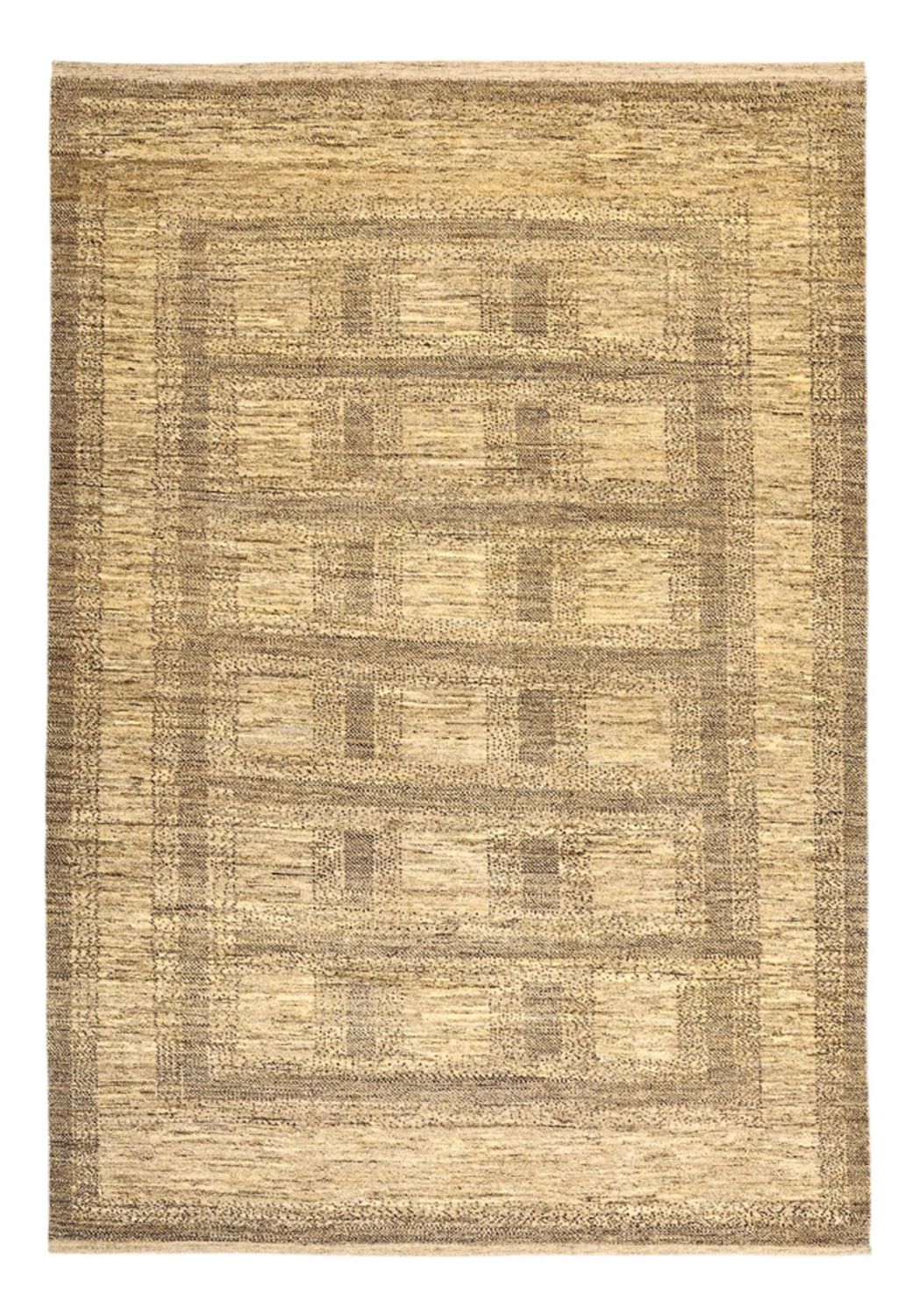 Alfombra Gabbeh - Loribaft Persa - 236 x 165 cm - beige oscuro