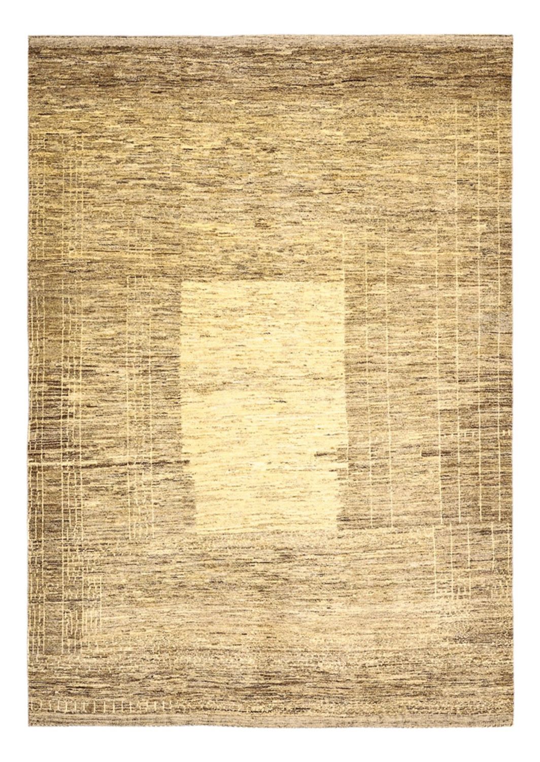 Alfombra Gabbeh - Loribaft Persa - 232 x 168 cm - beige oscuro