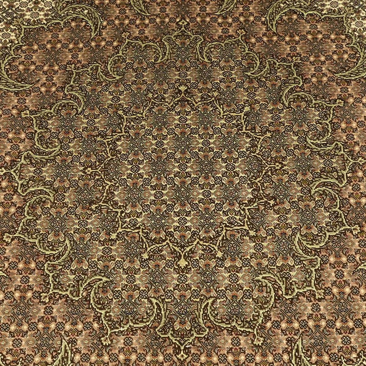 Alfombra Persa - Tabriz - Real - Real - 303 x 203 cm - beige oscuro