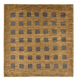 Alfombra Gabbeh - Loribaft Persa cuadrado  - 200 x 194 cm - beige oscuro