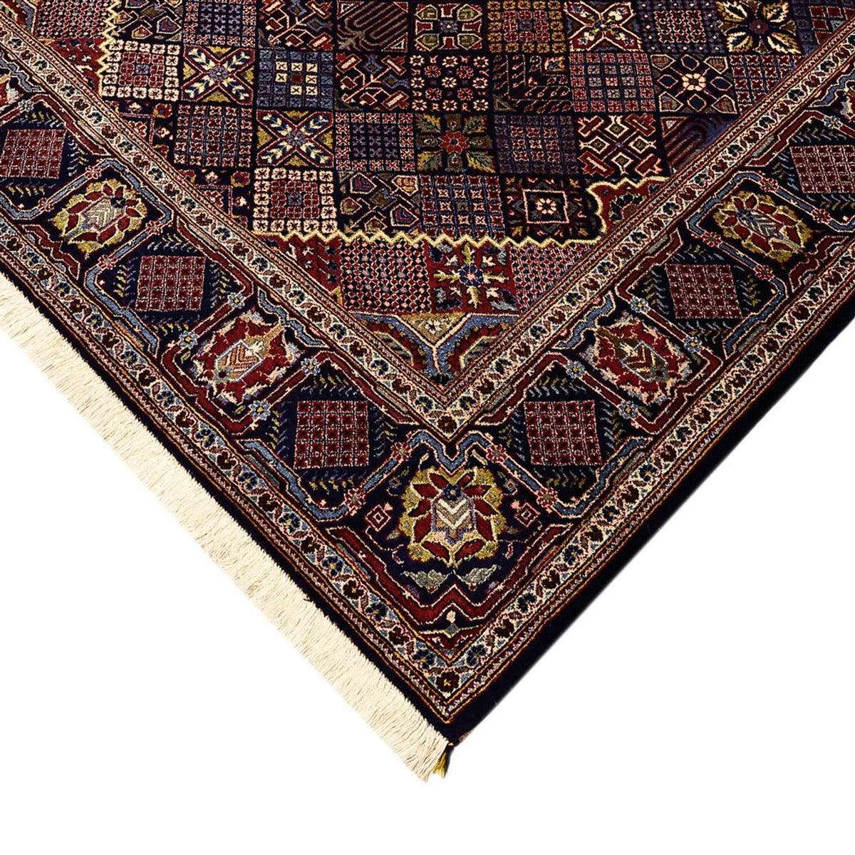 Alfombra persa - Keshan - 215 x 140 cm - azul oscuro