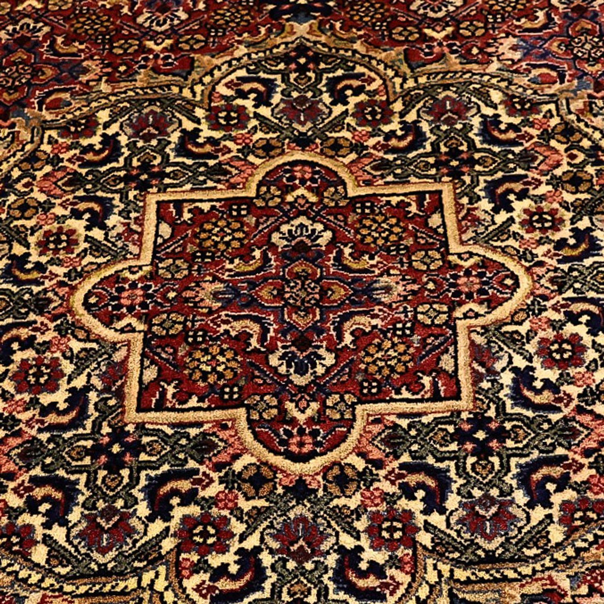 Alfombra persa - Bidjar - 216 x 144 cm - rojo oscuro