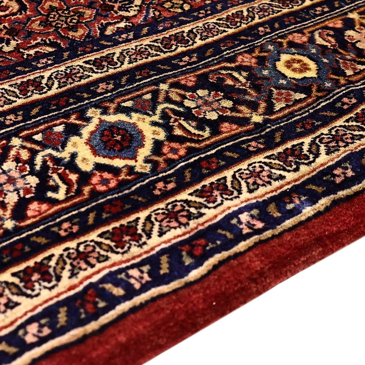 Alfombra persa - Bidjar - 216 x 144 cm - rojo oscuro