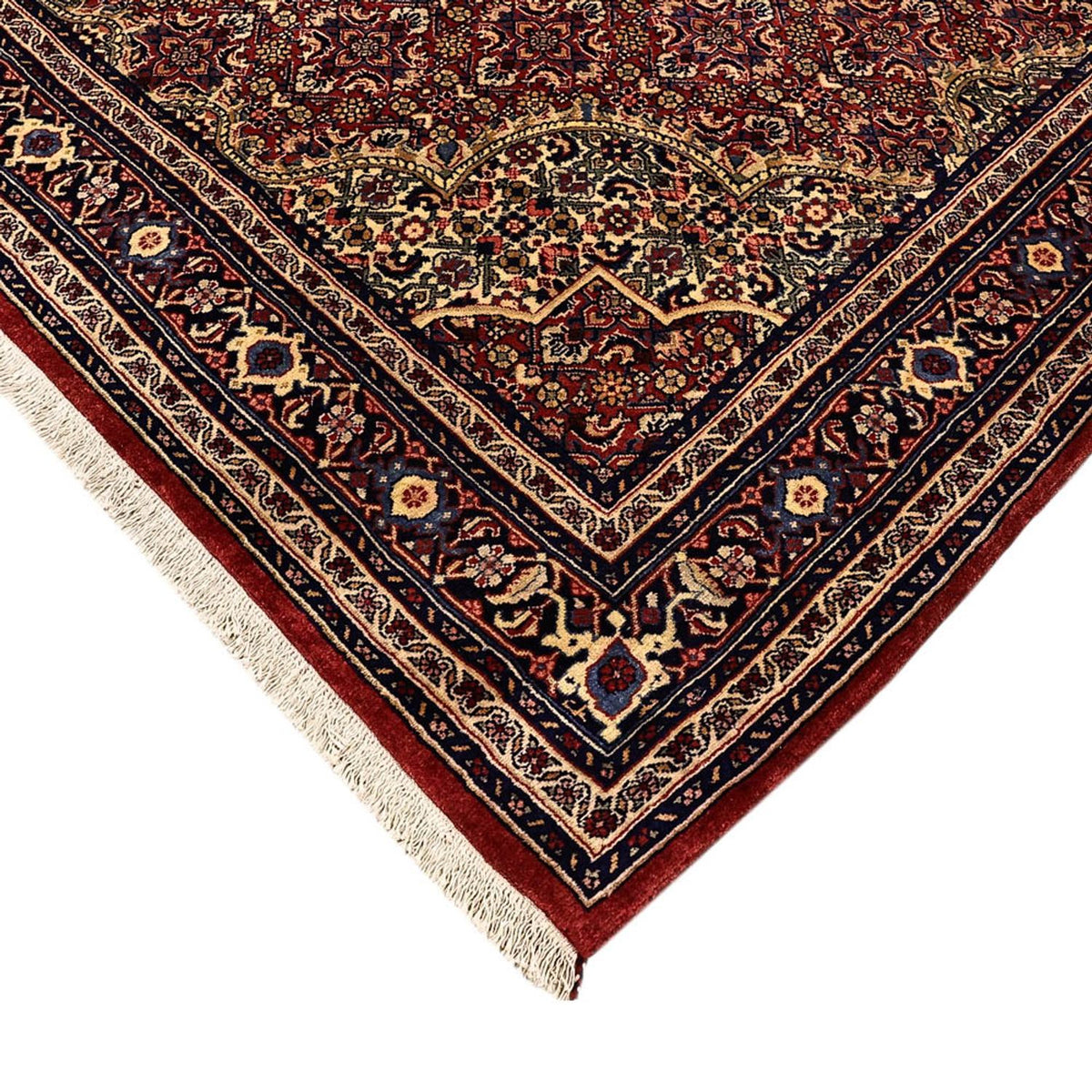 Alfombra persa - Bidjar - 216 x 144 cm - rojo oscuro