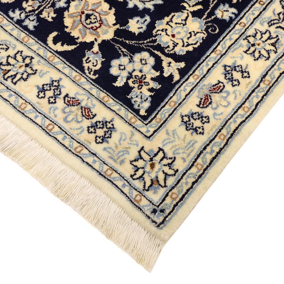 Alfombra Persa - Nain - Real - Real - 114 x 78 cm - azul oscuro