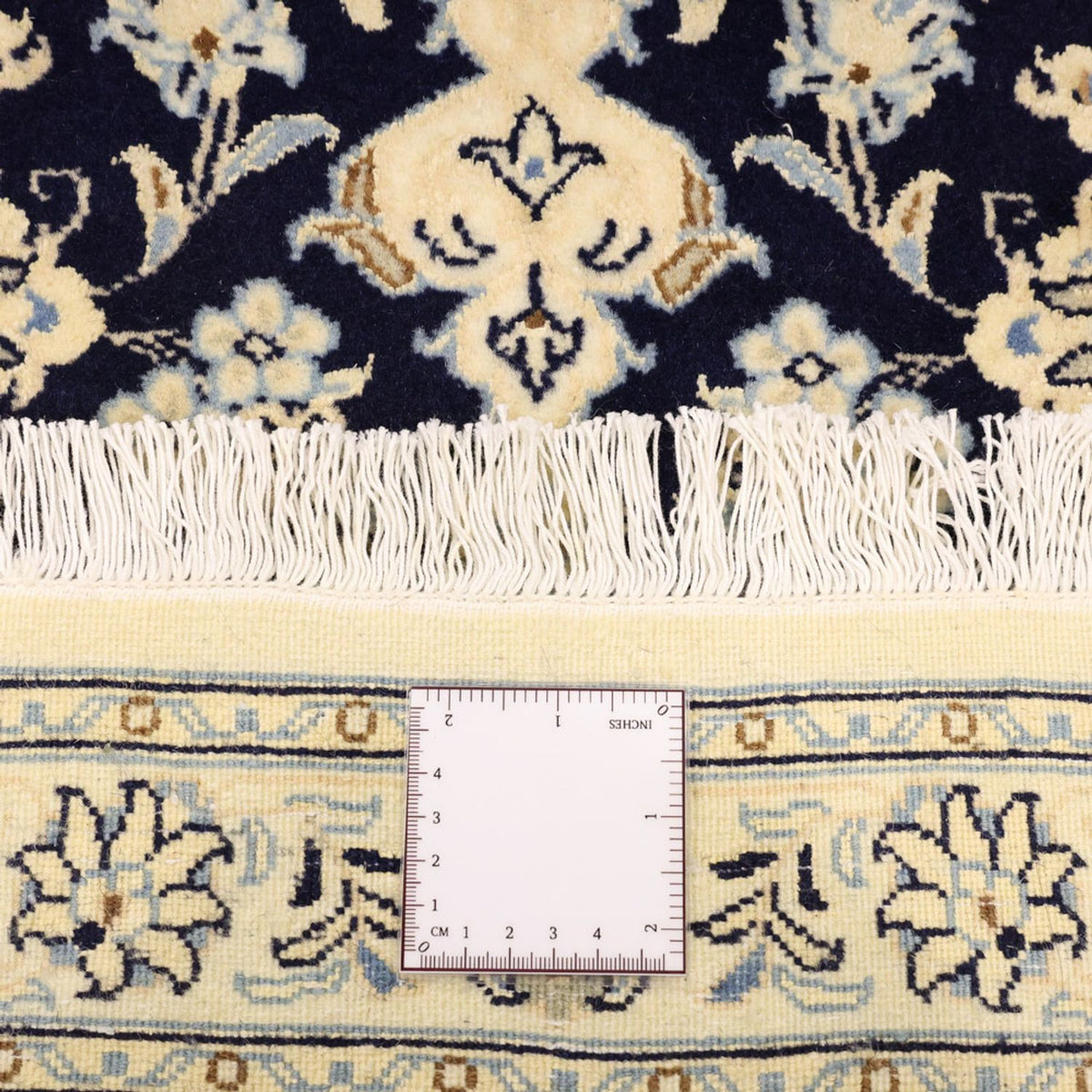 Alfombra Persa - Nain - Real - Real - 114 x 78 cm - azul oscuro