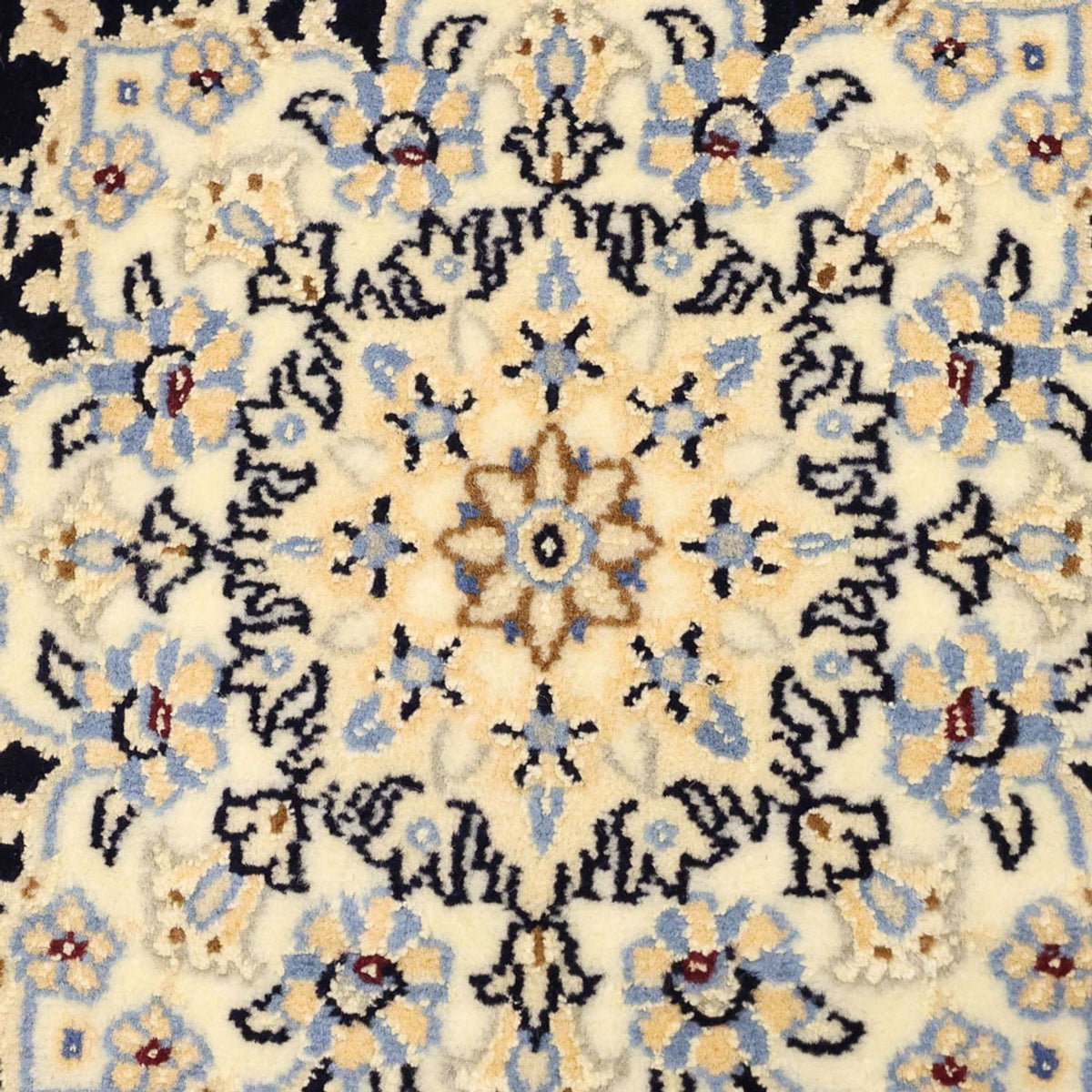 Alfombra Persa - Nain - Real - Real - 136 x 86 cm - azul oscuro