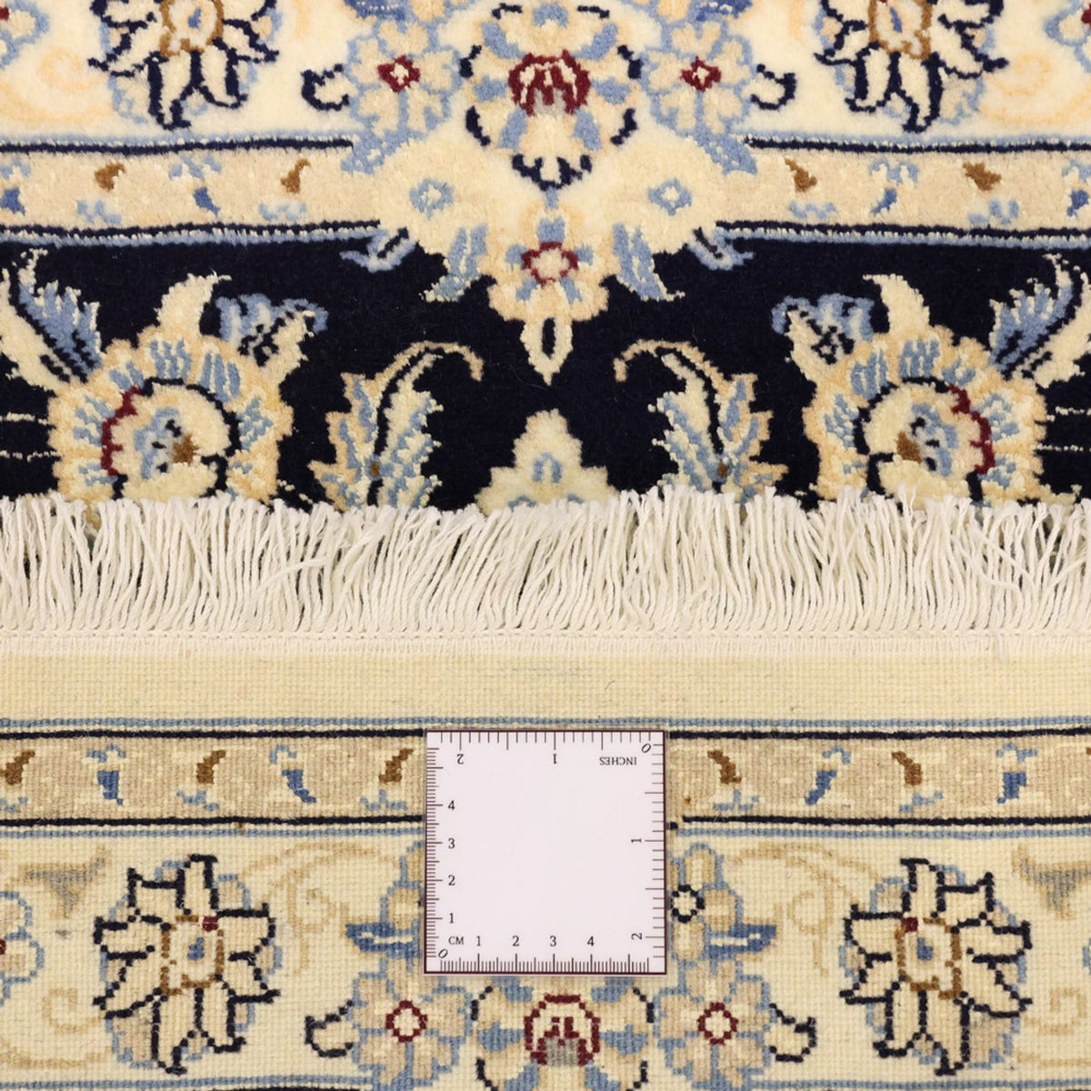 Alfombra Persa - Nain - Real - Real - 136 x 86 cm - azul oscuro