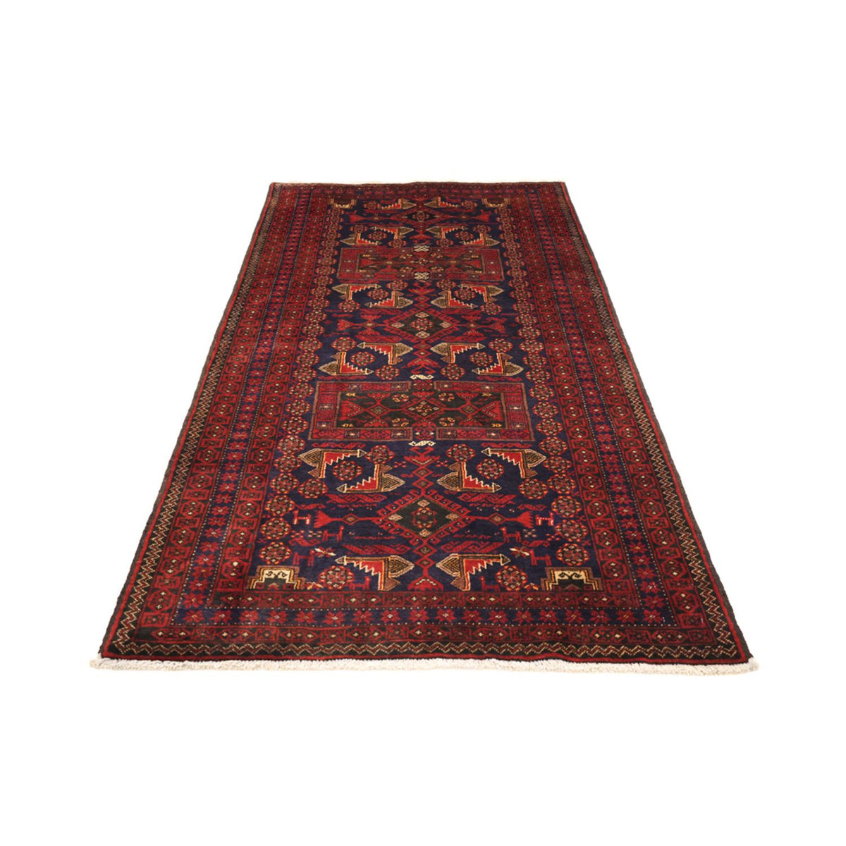 Alfombra de pasillo Alfombra Belutsch - 194 x 101 cm - rojo oscuro