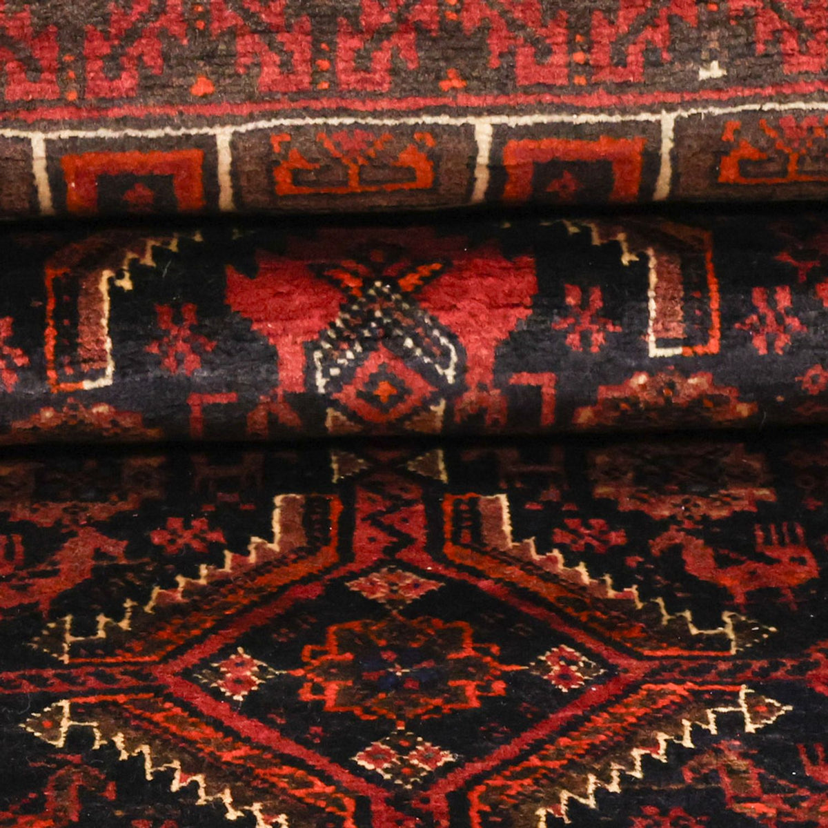 Alfombra de pasillo Alfombra Belutsch - 190 x 99 cm - rojo oscuro
