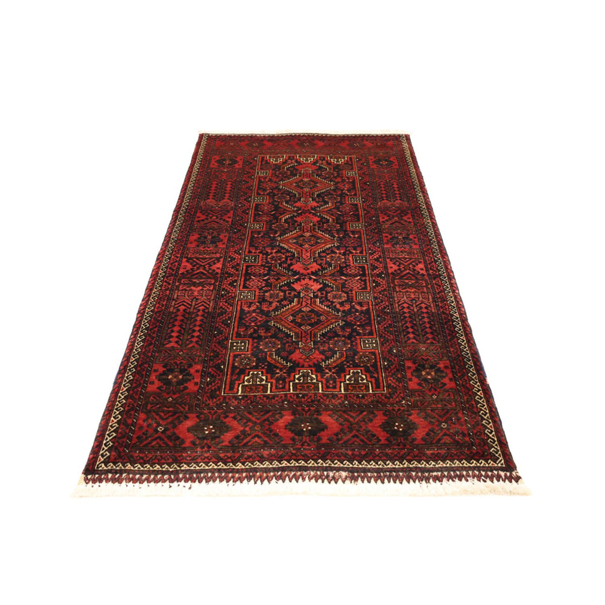 Alfombra de pasillo Alfombra Belutsch - 190 x 99 cm - rojo oscuro