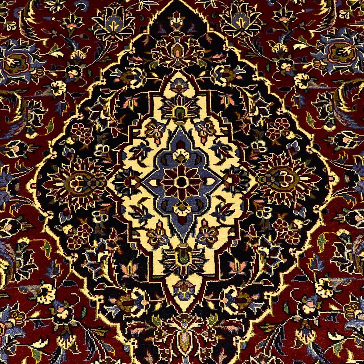 Alfombra persa - Keshan - 222 x 144 cm - rojo