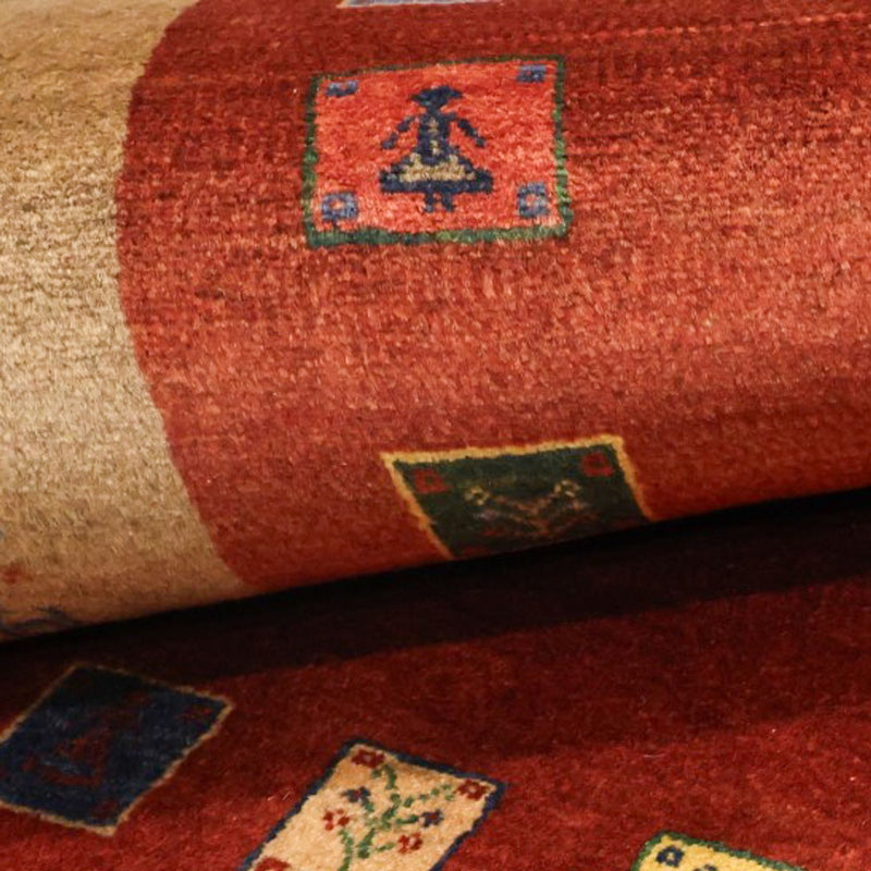 Alfombra Gabbeh - Persa Kashkuli - 184 x 121 cm - rojo