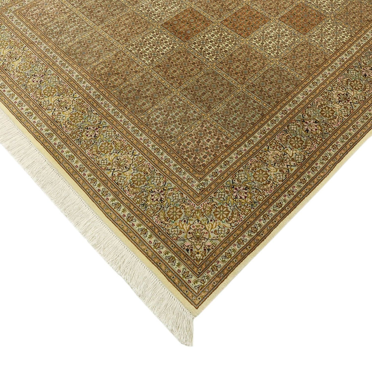 Alfombra Persa - Tabriz - Real - 208 x 149 cm - beige oscuro