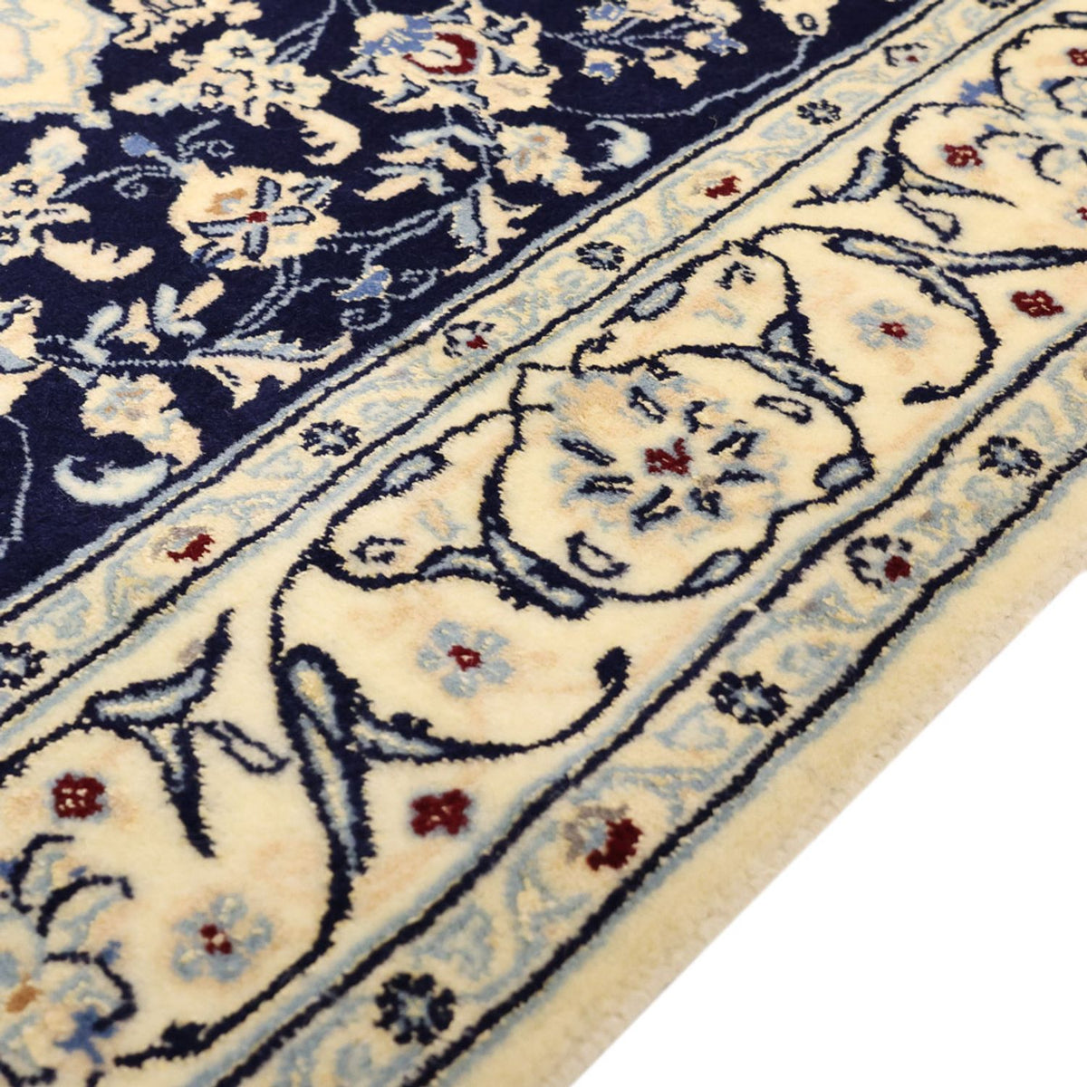 Alfombra Persa - Nain - Real - 157 x 106 cm - azul oscuro