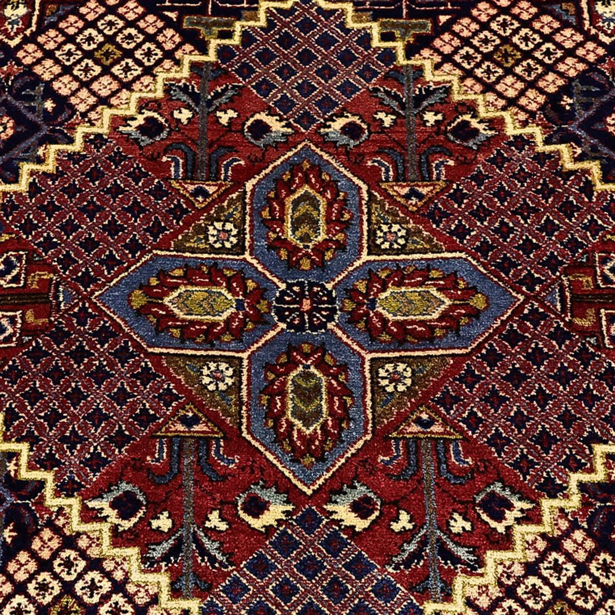 Alfombra persa - Keshan - 211 x 143 cm - azul oscuro