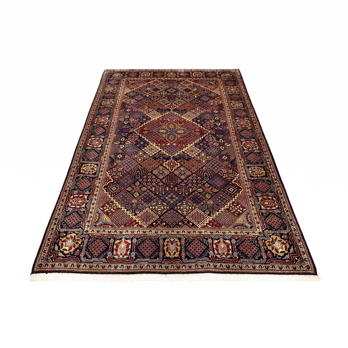 Alfombra persa - Keshan - 211 x 143 cm - azul oscuro
